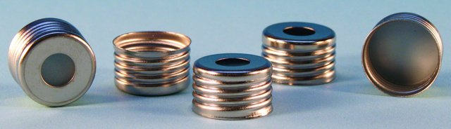 TAPON P/VIAL 20 ML METAL SETUM PTFE/SIL (100)