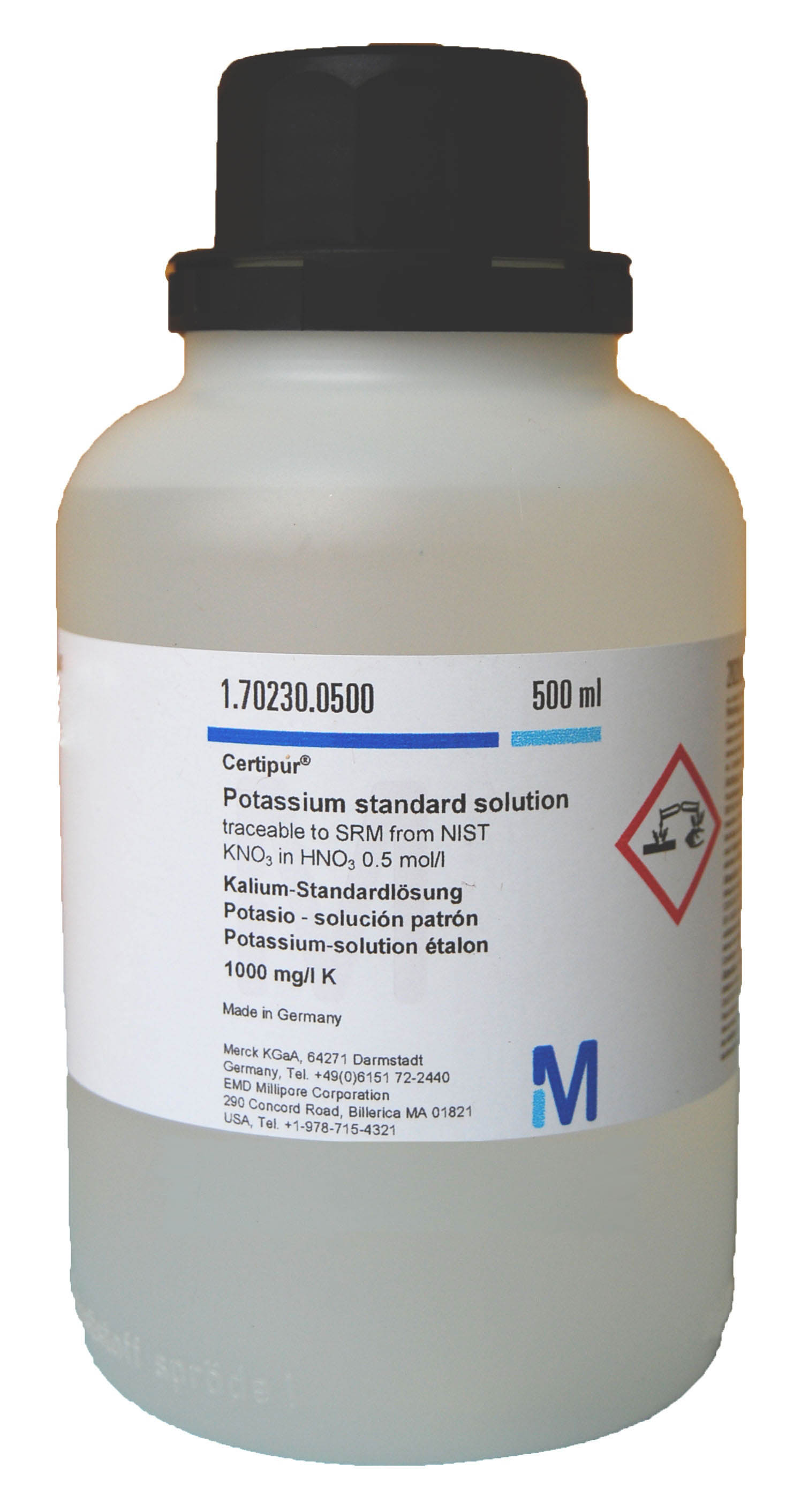 POTASIO SOLUCION PATRON 1000 PPM (500)