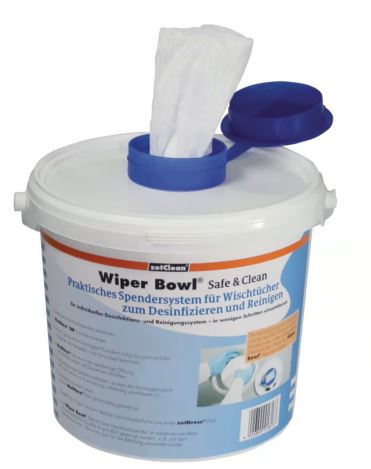 DISPENSADOR TOALLITAS LLG WIPER BOWL Safe & Clean 