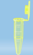 TUBO MICRO 1,5 ML F/CONICO AMARILL SAFETY CAP (500