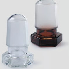 TAPON VIDRIO ESMERILADO 19/26 AMBAR (10)