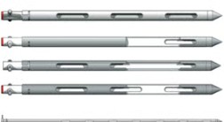 TOMAMUESTRAS 5 CAMARAS AC. INOX 1500 MM