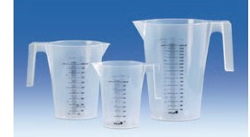 VASO POLIPROPILENO C/ASA 3000 ML GRAD. NEGRA