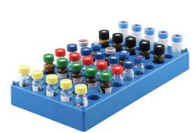 GRADILLA P/50 VIALES 12 MM PP AZUL