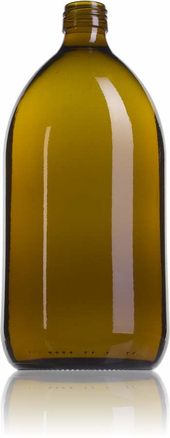 FRASCO VIDRIO 1000 ML TOPACIO T/ROSCA