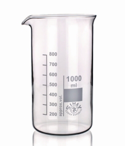 VASO FORMA ALTA CON PICO 250 ML (10)