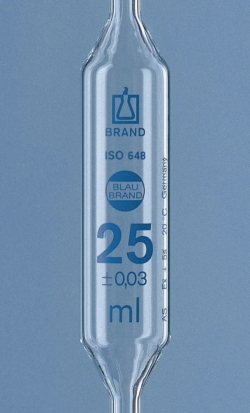 PIPETA 1 AFORO 25ML BLAUBRAND CLASE AS CERTIFICADA