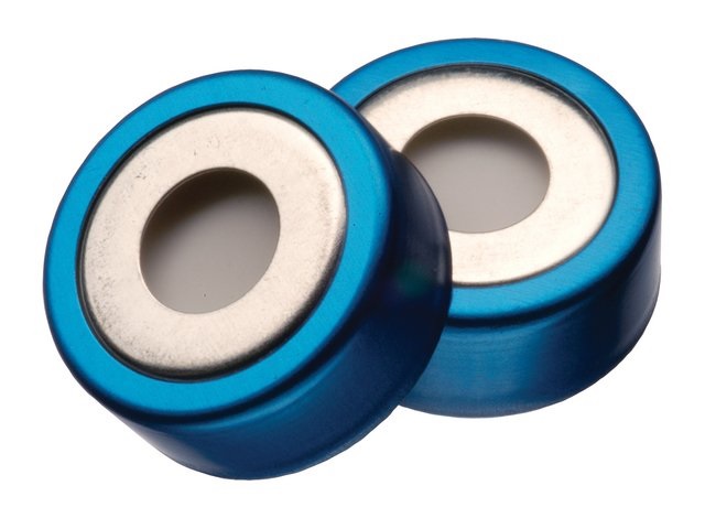 CAPSULA ALUMINIO 20 MM MAGNETICA C/SEPTUM(100)AZUL