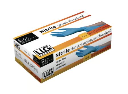 GUANTES NITRILO T/M STANDARD S/POLVO (100)